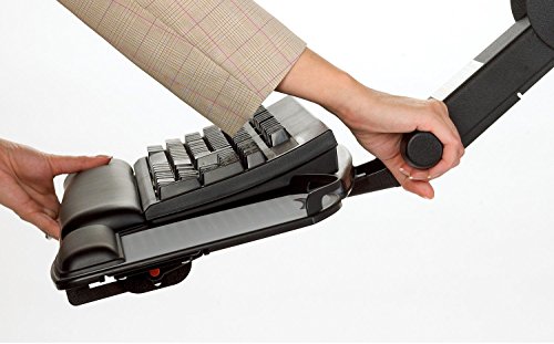 3M AKT180LE Sit/Stand Easy Adjust Keyboard Tray, Highly Adjustable Platform,, Black