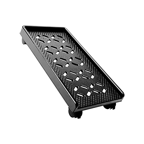 RENSLAT 1Pc Mobile CPU Stand Computer Tower Stand with Wheels Computer Case Holder (Color : Black)