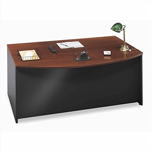 Bush Business Series C 4-Piece U-Shape Bow-Front Desk in Hansen Cherry
