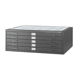Safco Products 4996BLR Flat File for 42"W x 30"D Documents, 5-Drawer (Additional options sold separately), Black