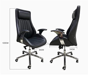 UsmAsk Executive Managerial Office Chair Brown Leather Swivel - Ergonomic Game & Computer Chair