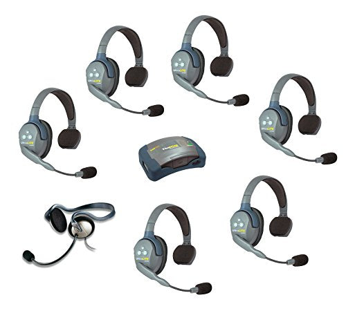EARTEC UltraLITE Wireless System - 7 User Kit with Monarch Over-Ear Headset
