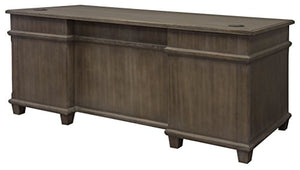 Martin Furniture Double Pad Desk, 68", Weathered Dove