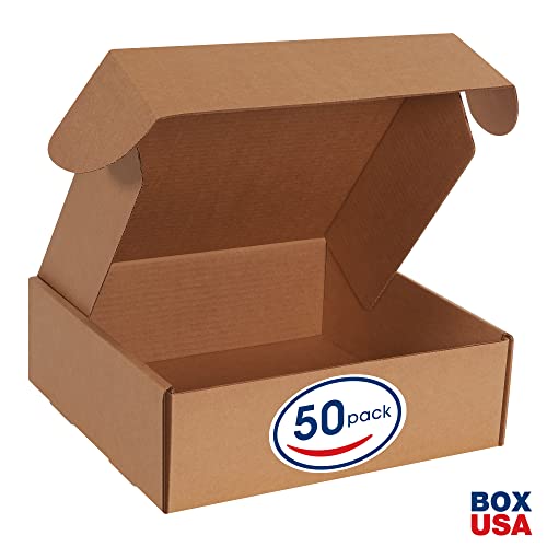 BOX USA BMFL12124K Deluxe Literature Mailers, 12" x 12" x 4", Kraft (Pack of 50)