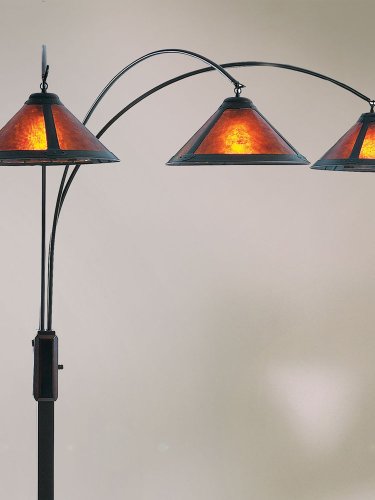 NOVA of California 4212BZ Mica 3 Light Arc Lamp, Bronze,
