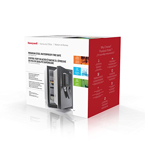 Honeywell 2 Hour Fireproof 8 Hour Waterproof Fire Safe with All Steel Exterior, Medium, 2605