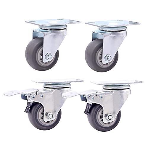 IkiCk Yellow Office Chair Caster Wheels - Set of 4, 50mm/2in Swivel Castors