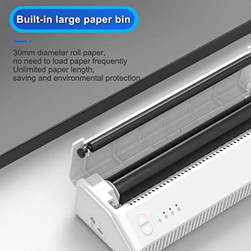 Portable A4 Thermal Printer BT+USB Dual-Mode Document Photo Printer Built-in Battery