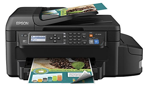 Epson Workforce ET-4550 EcoTank Wireless Color All-in-One Supertank Printer with Fax