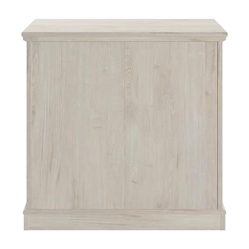 Bowery Hill Engineered Wood Lateral File Cabinet with Shelves in Linen White Oak