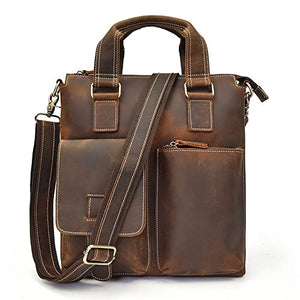 FENXIXI 1 Piece Retro Men's Casual Handbag One Shoulder Diagonal Bag Business Travel Briefcase (Color : A, Size : 8 * 32 * 28cm)