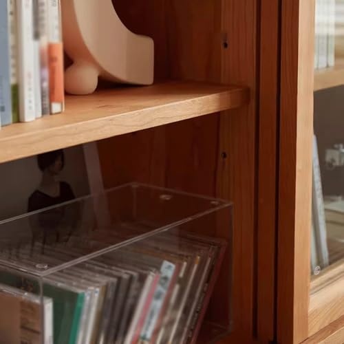 GUERNSEY Cherry Wood Standing Bookshelf Cabinet Storage Rack