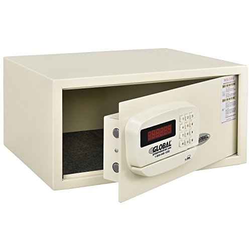 Hotel Safe Electronic Lock w/Card Slot, Keyed Differently, Off White, 18"Wx15"Dx9"H