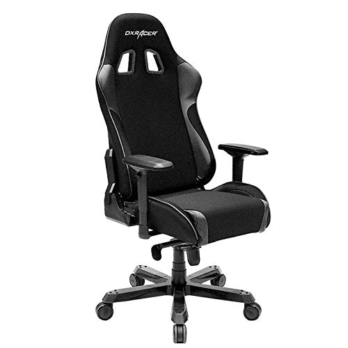 DXRacer OH/KS11/N King Series Black Fabric Gaming Chair - Includes 2 Free Cushions