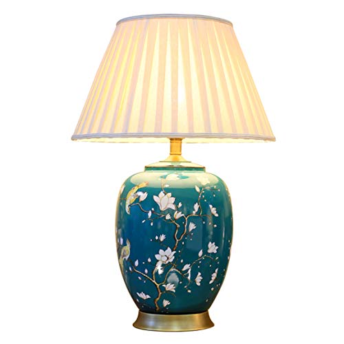 505 HZB European Living Room, Ceramic Table Lamp, Study Room Lamp, Modern Porch Cabinet, Flower and Bird Porcelain Bottle Lamp.