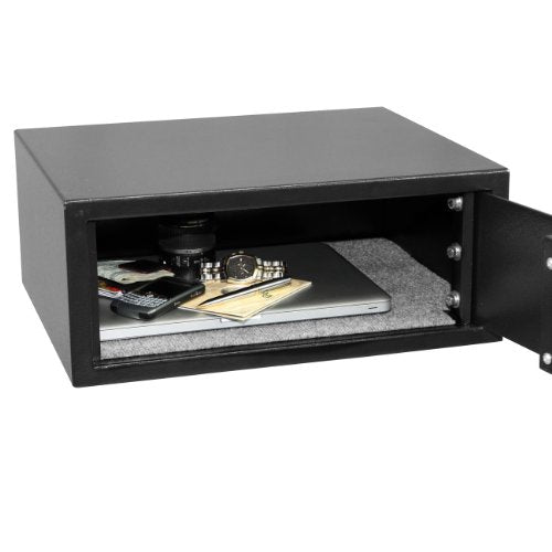 HONEYWELL - 5105DS Low Profile Steel Security Safe with Hotel-Style Digital Lock, 1.14 -Cubic Feet, Black