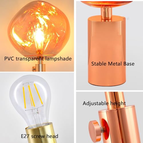 BNZCZY Nordic Lava Floor Lamp, PVC Transparent Lampshade, 57in, Indoor Lighting