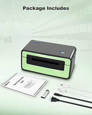 POLONO Label Printer - 150mm/s 4x6 Thermal Label Printer, Commercial Direct Thermal Label Maker, Compatible with Amazon, Ebay, Etsy, Shopify and FedEx, One Click Setup on Windows and Mac (Green)