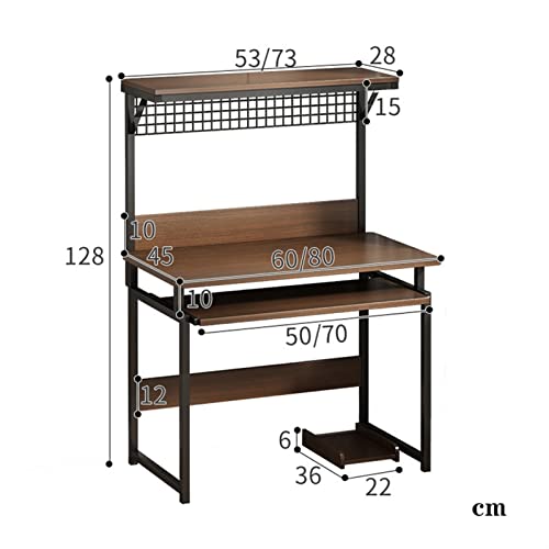 VELLOW Multifunctional Desktop with Bookshelf - Home Office Writing Workstation