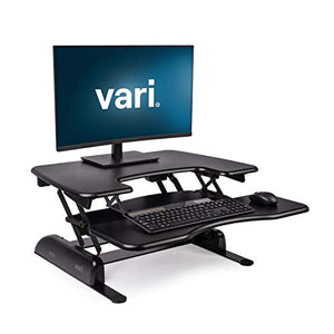 VariDesk Pro Plus 30 by Vari – Standing Desk w/ Posture Curve – Height-Adjustable Stand Up Converter – Work or Home Office Sit to Stand Workstation – No Assembly Required (Black) (Renewed)