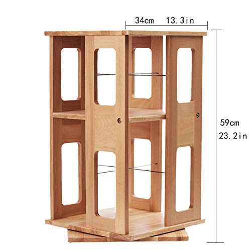 360° Rotating Desktop Bookshelf Organizer Stand Storage Rack