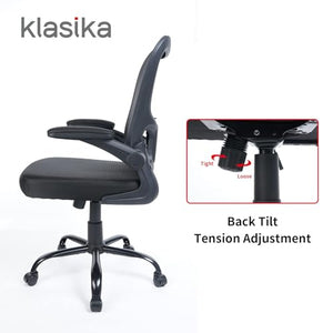 KLASIKA Ergonomic Mesh Desk Chairs with Wheels, Adjustable Height, and Lumbar Support - Set of 4