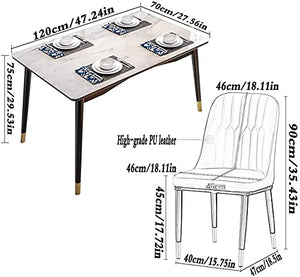 UsmAsk Conference Reception Room Coffee Table with Chair, Dining Table and Chair Combination Hotel Chess Room Coffee Shop Tea Shop Beauty Salon Dessert Shop Convention Center (110x60cm) (120x70cm)