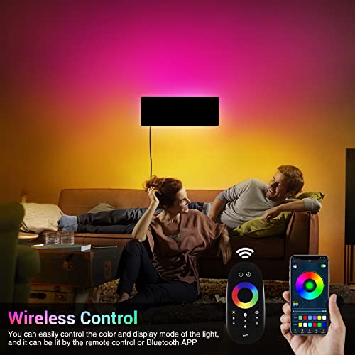 MEWG Black RGB Smart Wall Light Fixture 9W - 4 Pack