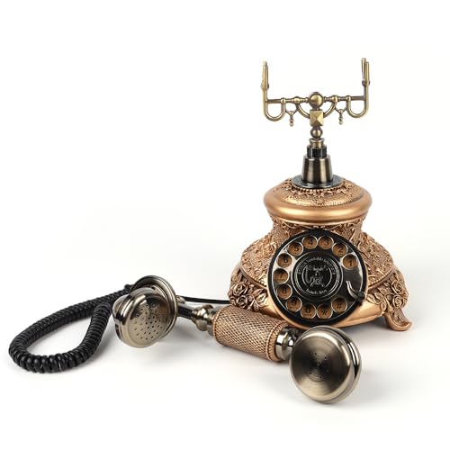 Anxciyr Luxury Retro Audio Guest Book Wedding Phone - Golden Copper