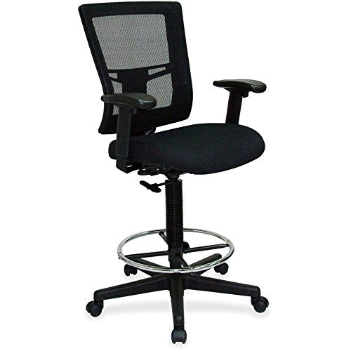 Lorell LLR43100 Breathable Mesh Drafting Stool, 73" Height X 31" Width X 38" Length