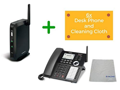 Global Teck Worldwide Vtech VSP600 and VSP608 DECT Base Cordless Office Desk Phone with Microfiber Cleaning Cloth