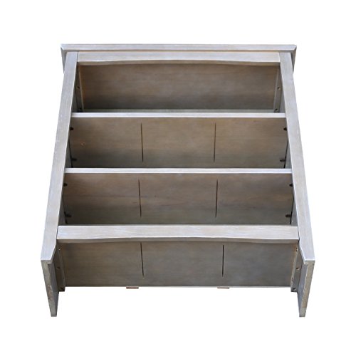 International Concepts SH09-3223A Shaker Bookcase, 36", Washed Gray Taupe