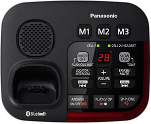Panasonic Amplified Cordless Phone - 2 Handset with Bluetooth & Voice Volume Booster