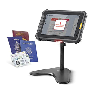 IDWare Visitor Management Bundle with 8" Android ID and Passport Scanner - Falcon with Tabletop Stand
