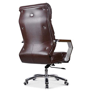 SyLaBy Home Office Desk Boss Ergonomic Computer Gaming Chair Adjustable Massage with Footrest Cowhide