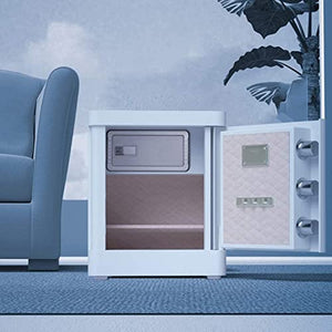 Jiaong Smart Alarm Safe,Digital Fingerprint Password Anti-Theft Safes Deposit Box,Bedside Cabinet Safes,Automatic Door Opening,Perfect for Home Office Hotel Business Jewelry Cash Use Storage