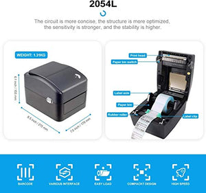 Shipping Label Printer with Labels, Support Amazon Ebay PayPal Etsy Shopify Shipstation Stamps.com Ups USPS FedEx, Windows Mac Thermal Direct Label 4x6 inch Printer with 350 Labels x 6 Rolls