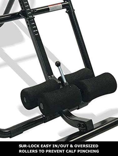 Body Vision IT9825 Premium Inversion Table with Adjustable Head Rest & Lumbar Support Pad, - Heavy Dutyup to 250 lbs., Gray
