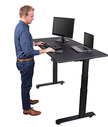 Electric Standing Desks (60 Inches, Black Frame/Black Matte Top)