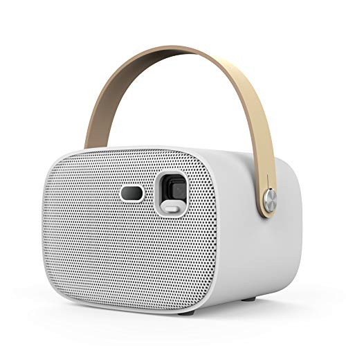 Portable Projector WOWOTO M5, Mini Projector, Smart DLP Support 4K 3D Projector, 300 ANSI Lumen, Built-in Battery, 3 Hours Playtime, 360° Speaker, Android 6.0OS Support Bluetooth, Wi-Fi Connection