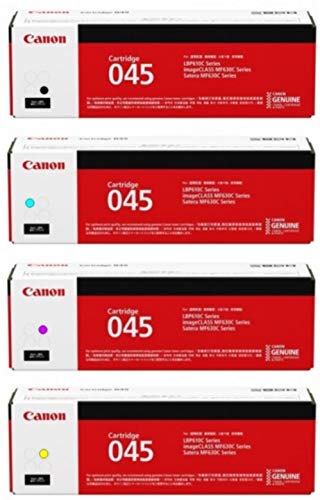 Canon 045 Toner Cartridge - Kit A for MF630 Series & LBP612Cdw Printers, Includes Yellow / Magenta / Cyan / Black