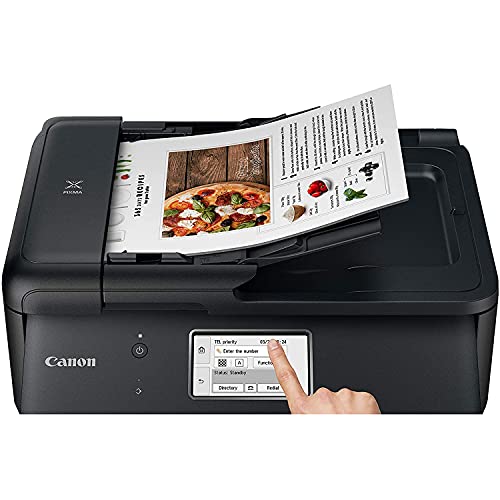 Canon Pixma TR8620 Wireless All-in-One Printer for Home Office w/Copy, Scanner, Fax, Mobile Print, Auto Document Feeder, Photo Printing Bundle with DGE USB Cable + Small Business Software Kit