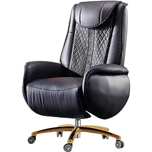 Heated Executive Reclining Office Chair with Footstool and Neck Support (Color: D, Size: As Shown)
