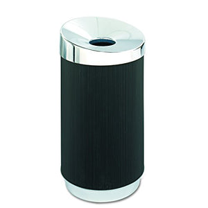 Safco Products 9799BL At-Your-Disposal Vertex Trash Can, 38-Gallon, Black