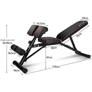 DSWHM Safety Comfortable Strength Training Equipment Bench Press Weight Bar Bench Press Bench Strength Training Plates for Full Body Workout