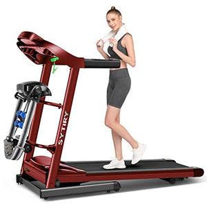 SYTIRY Multifunctional Treadmill, 3.25 Hp Foldable Treadmill, Indoor Treadmill with Leg and Waist Training, Aerobic Fitness Trainer for Running, Walking and Jogging, Suitable for Home/Office/Gym