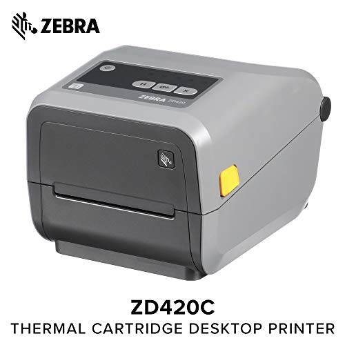 Zebra - ZD420c Ribbon Cartridge Desktop Printer for Labels and Barcodes - Print Width 4 in - 203 dpi - Interface: Wifi, Bluetooth, USB - ZD42042-C01W01EZ