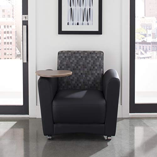 OFM InterPlay Series Single Seat Chair with Bronze Tablet, in Black/Nickel (821-N-606-BRONZ)
