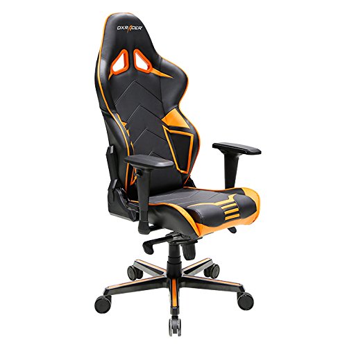 DXRacer OH/RV131/NO Racing Series Black and Orange Gaming Chair - Includes 2 Free Cushions