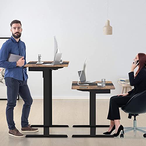 Joyside Electric Height Adjustable Desk with Keyboard Tray, 48 x 24 Inch Electric Standing Desk Height Desk Home Workstation